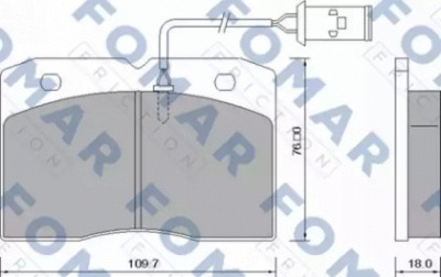 FOMAR FRICTION fo628281 -  Комплект тормозных колодок, дисковый тормоз